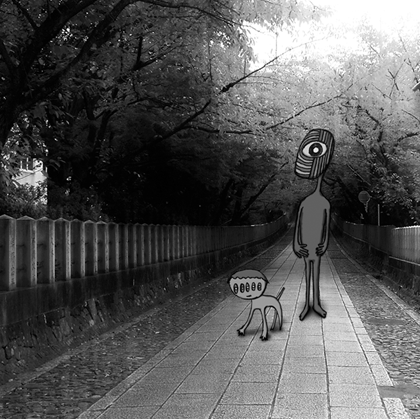 向日神社にて